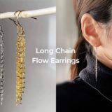 揺れる煌めきに心が惹かれる、ロングチェーンピアスの魅力